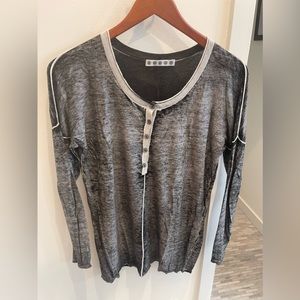 Crewneck Bamboo and Cashmere Henley Sweater